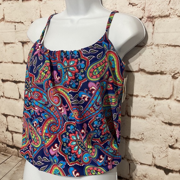 🆕24th & Ocean Tankini Top, Size S - Picture 2 of 7